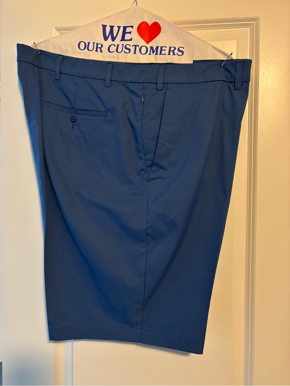 St. John's Bay Men's Blue Flat-Front Performance Shorts